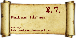 Maibaum Tímea névjegykártya