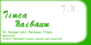 timea maibaum business card